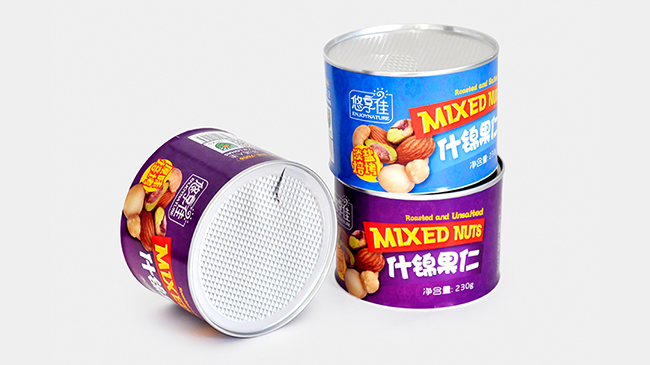 铝箔易撕盖食品纸罐 铝箔易撕盖食品纸罐