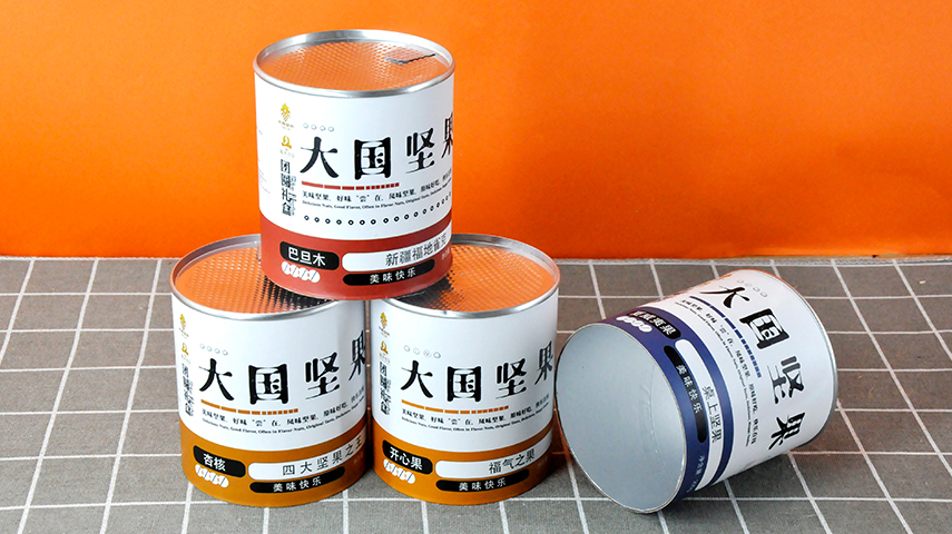 坚果密封纸罐包装 坚果密封纸罐包装