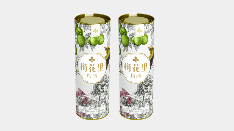 圆筒酒盒纸罐包装